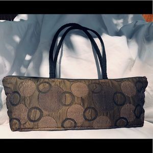 Maruca Boulder Green & Black Baguette Handbag